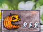 Handmade Halloween card made with Inlovearts pumpkin and ghost cutting dies
