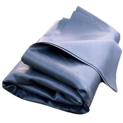 Folded sheet of EPDM rubber pond liner